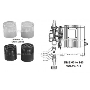 Valve Kit, DME60/150 PP/E/C, Spring-loaded