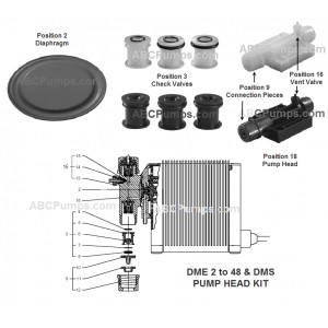 Pump Head Kit, DME48 SS/V/SS US